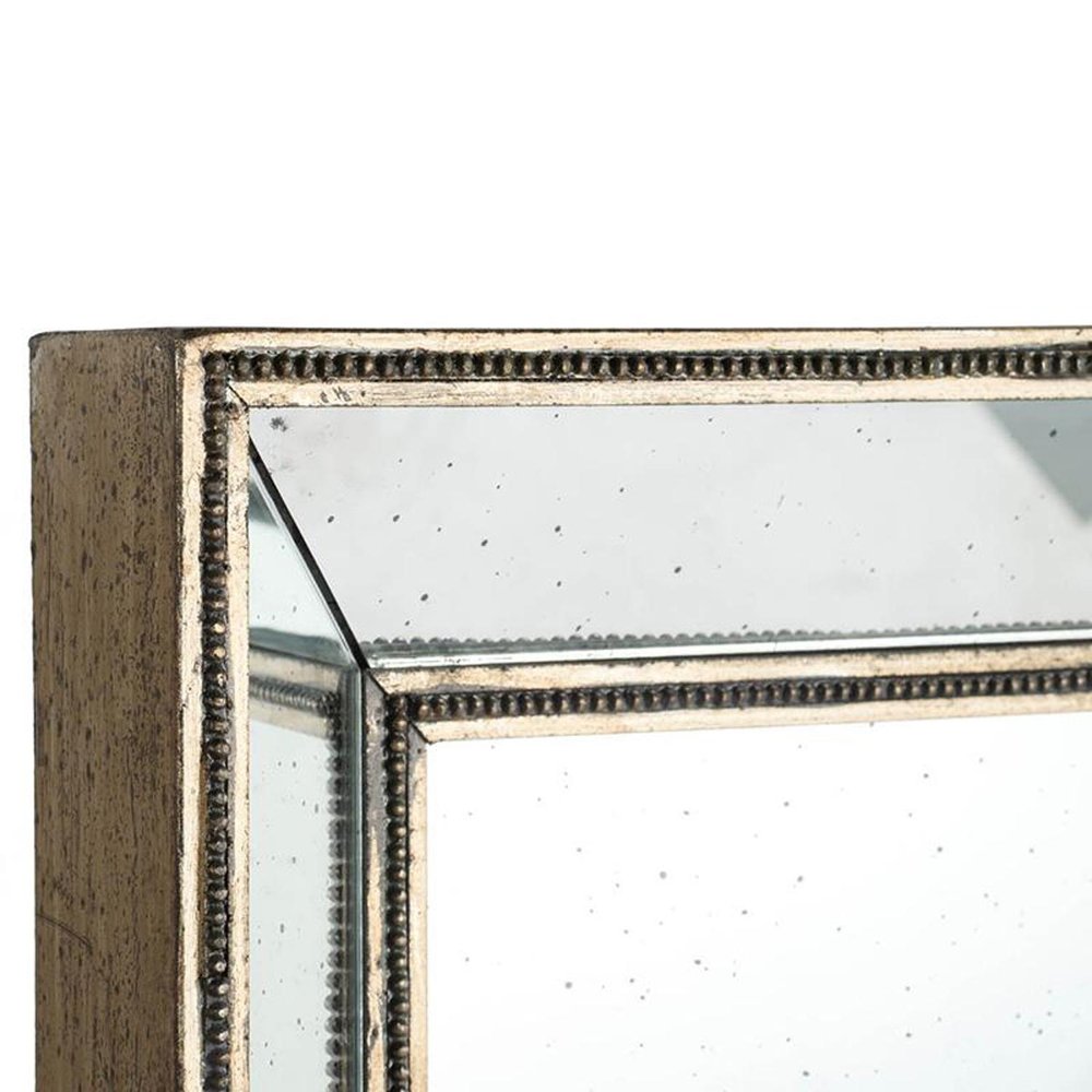 Silver Wood Framed Accent Mirror - 43-inch