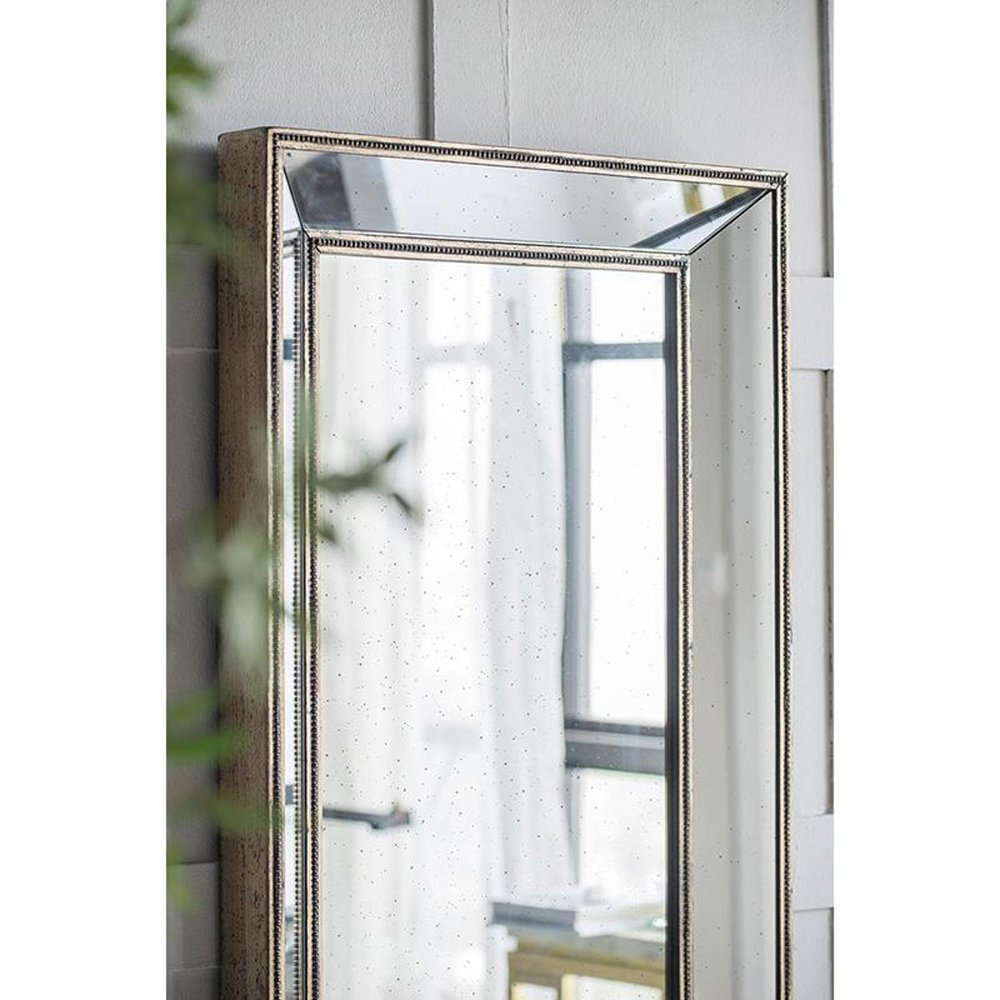 Silver Wood Framed Accent Mirror - 43-inch
