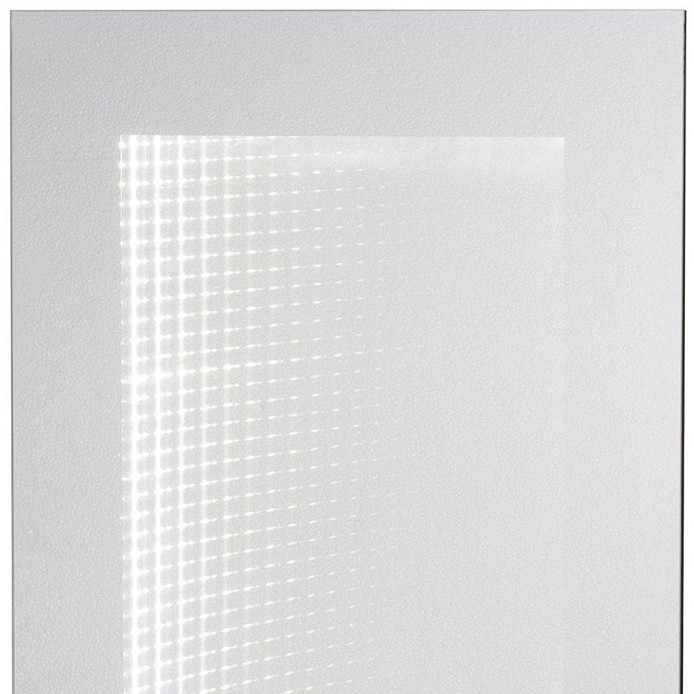 Silver Lighted Frame Accent Mirror - 32-inch