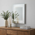 Silver Lighted Frame Accent Mirror - 32-inch