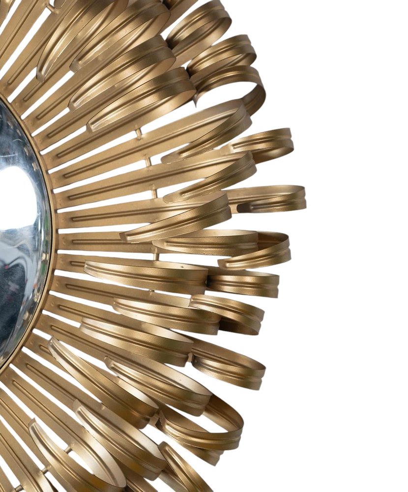 Gold Sunburst Iron Framed Accent Mirror - 27-inch