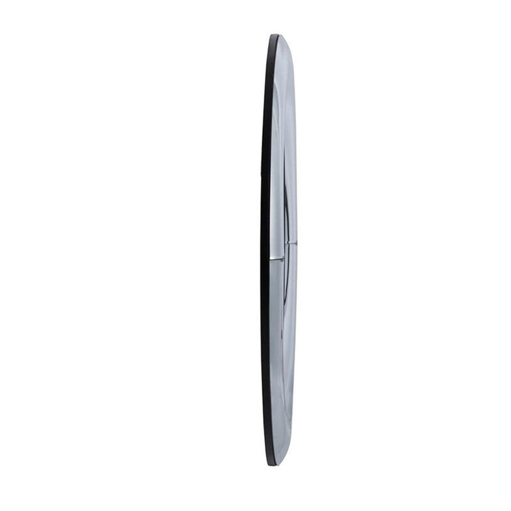 Silver Round Curved Frame Accent Mirror - 32-inch