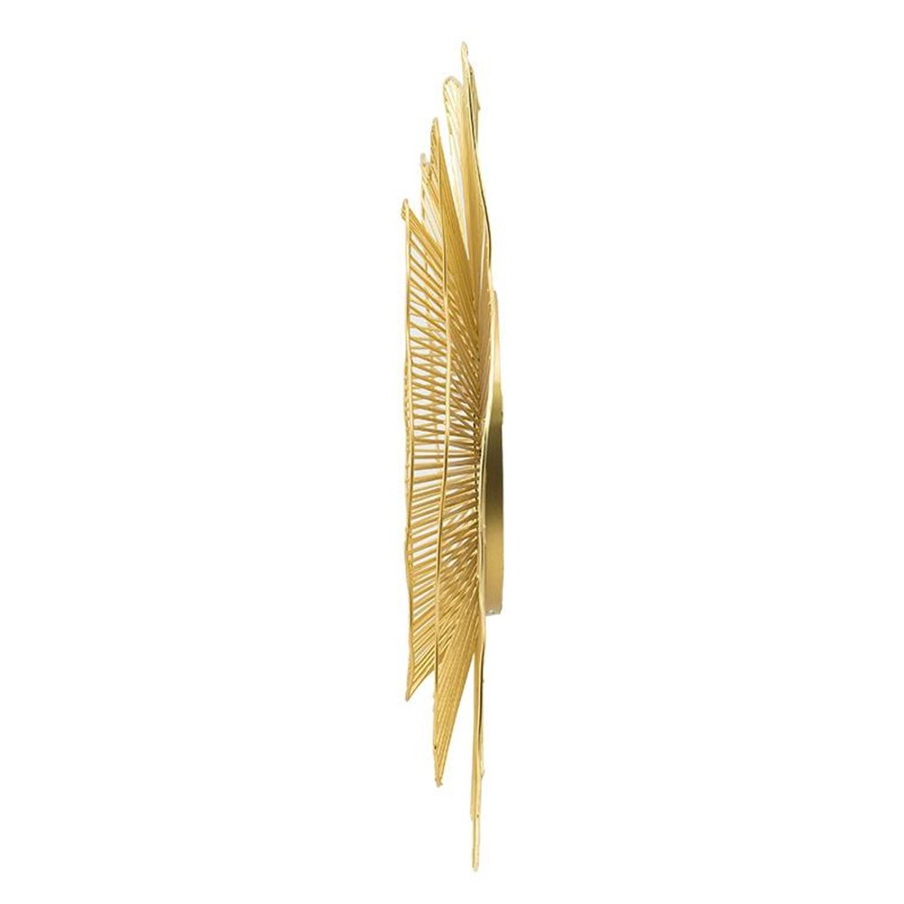 Gold Floral Sunburst Iron Framed Accent Mirror - 27-inch