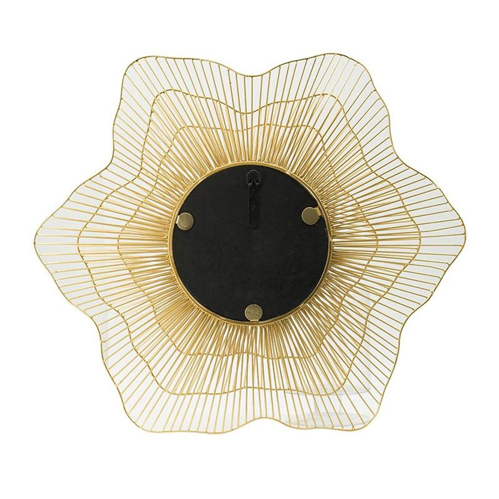 Gold Floral Sunburst Iron Framed Accent Mirror - 27-inch