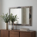 Gray Framed Accent Mirror - 28-inch