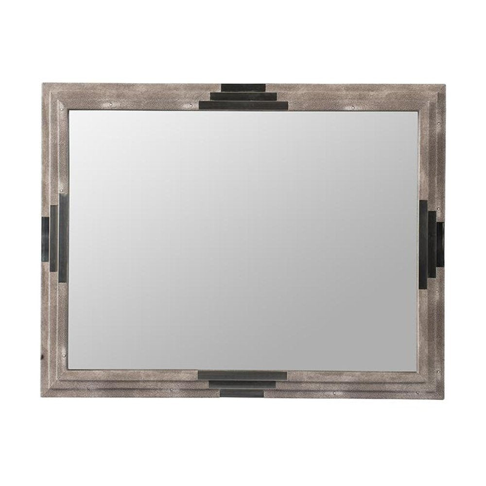 Gray Framed Accent Mirror - 28-inch