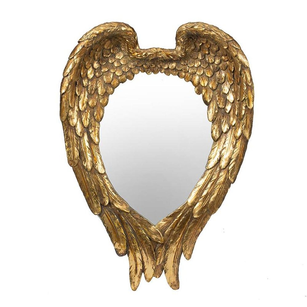 Gold Heart Resin Framed Accent Mirror - 22-inch