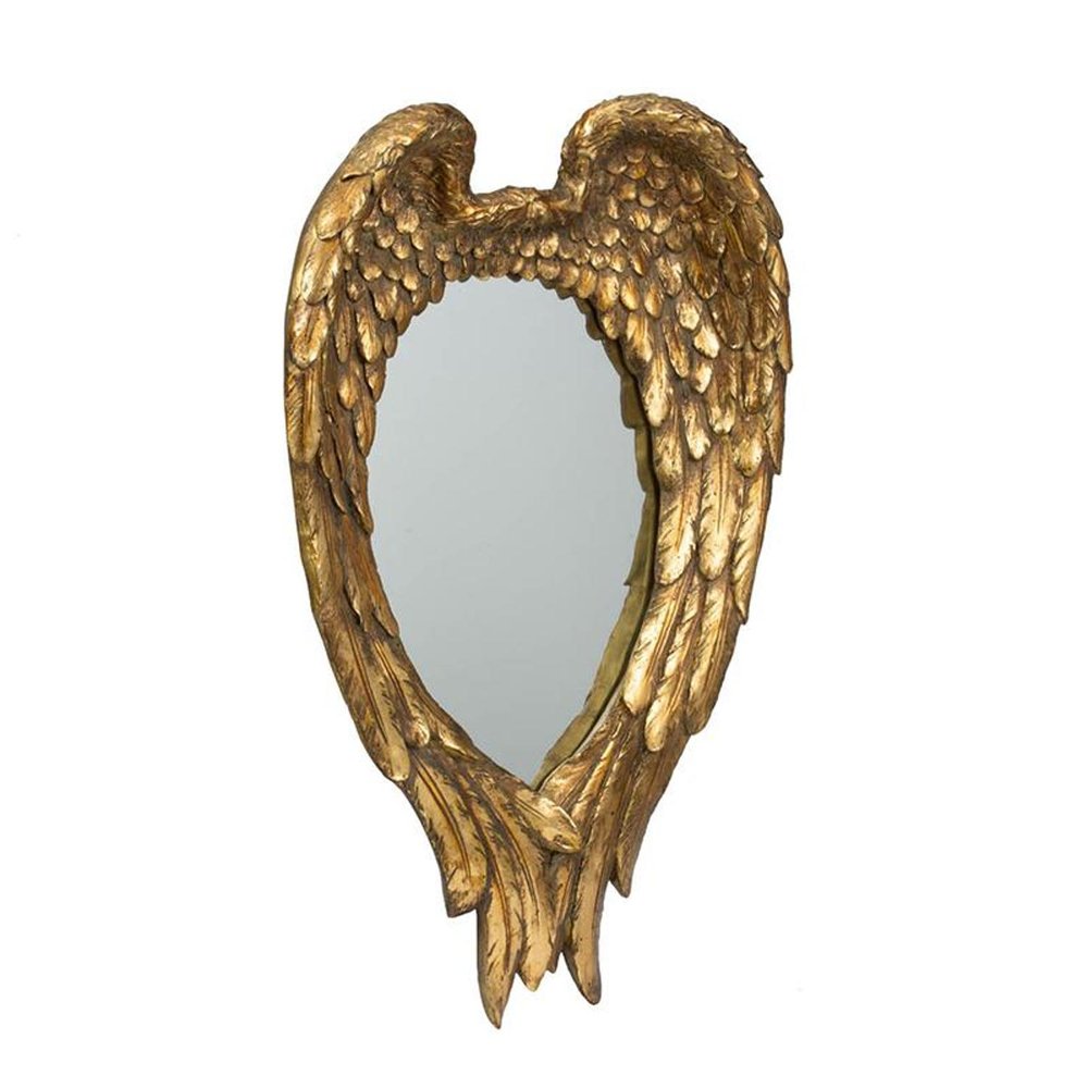 Gold Heart Resin Framed Accent Mirror - 22-inch