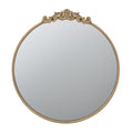 Gold Iron Crowned Top Framed Accent Mirror - 32-inch