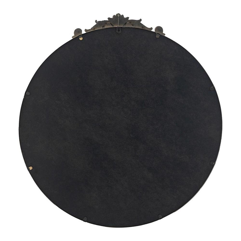Gold Iron Crowned Top Framed Accent Mirror - 32-inch