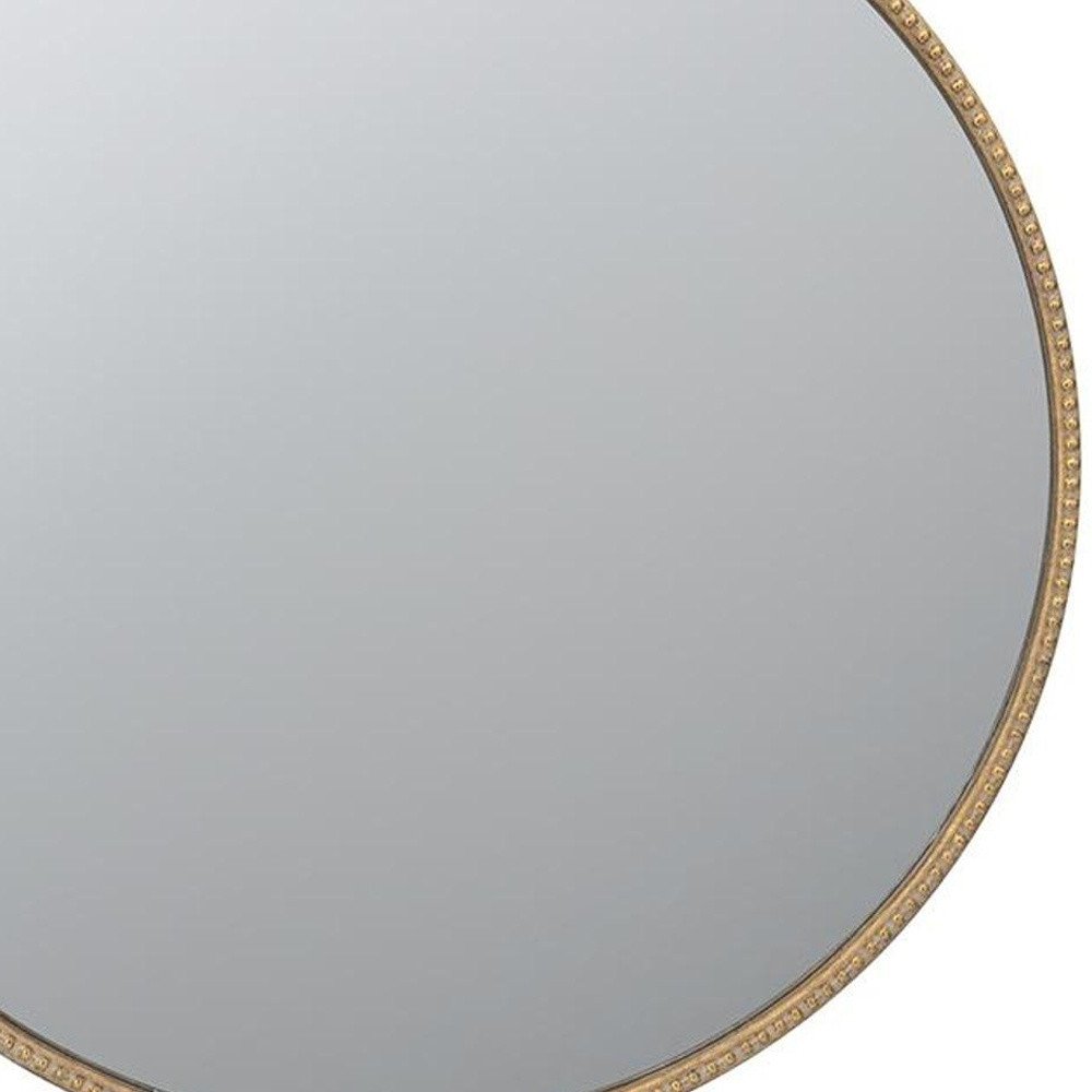 Gold Iron Crowned Top Framed Accent Mirror - 32-inch