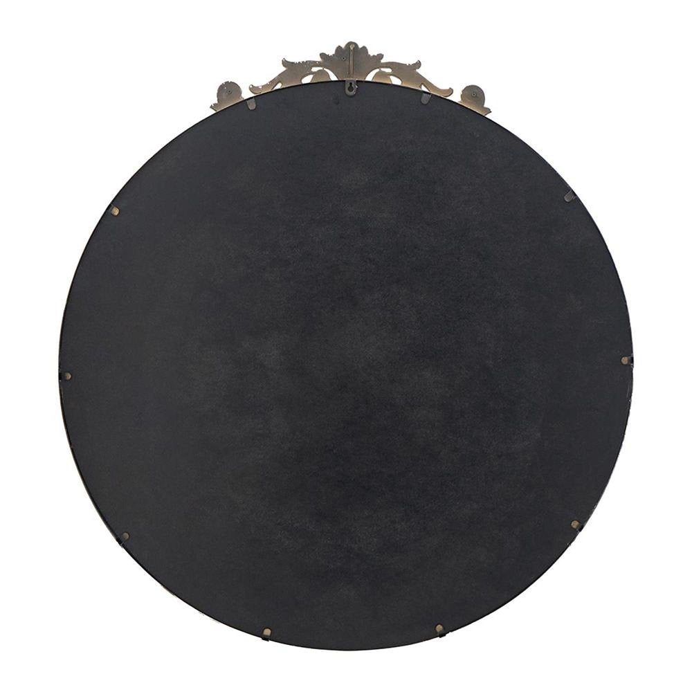 Gold Crowned Top Iron Framed Accent Mirror - 39-inch