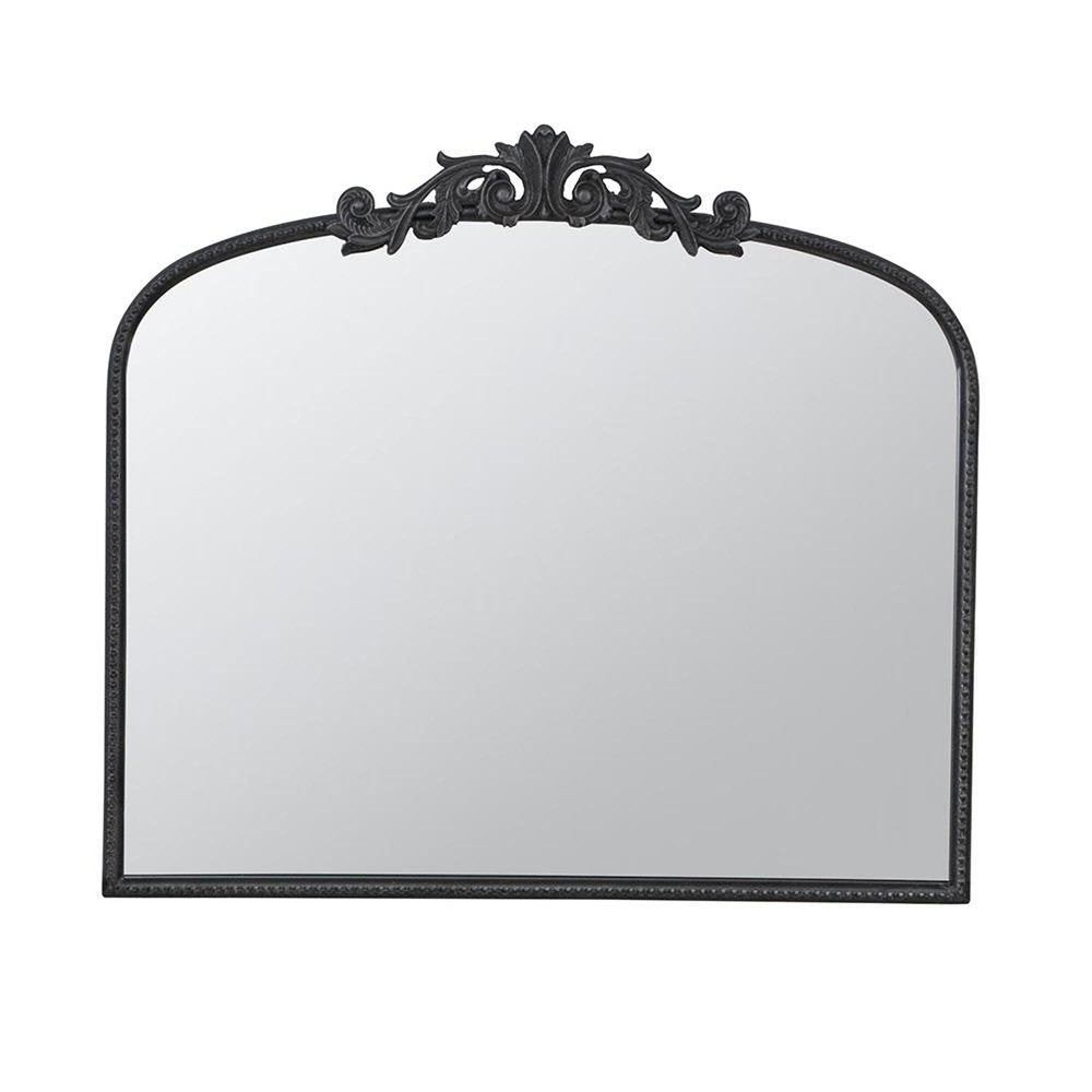 Black Arch Iron Framed Accent Mirror - 31-inch