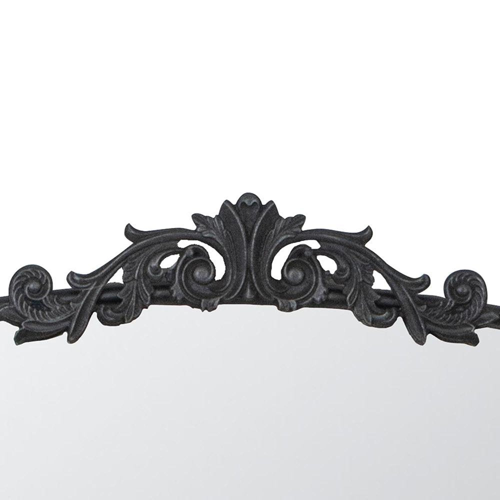 Black Arch Iron Framed Accent Mirror - 31-inch