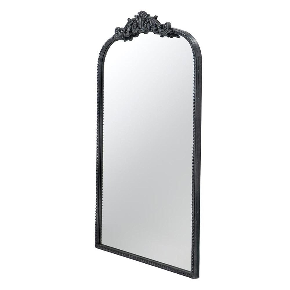 Black Arch Iron Framed Accent Mirror - 36-inch