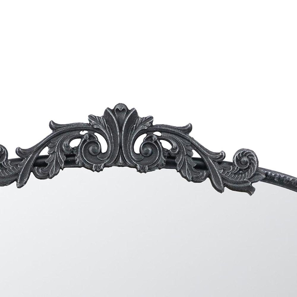 Black Arch Iron Framed Accent Mirror - 36-inch