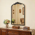 Black Arch Iron Framed Accent Mirror - 36-inch