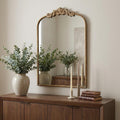 Gold Arch Iron Framed Accent Mirror - 36-inch