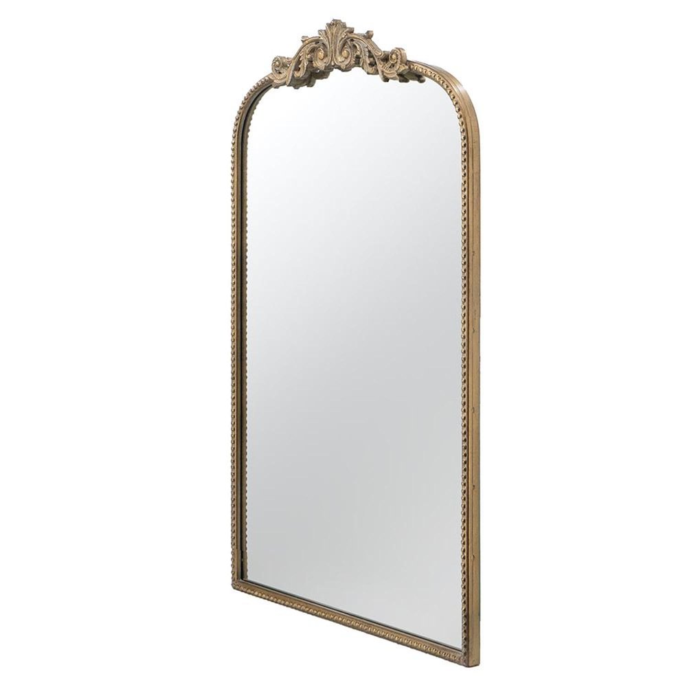 Gold Arch Iron Framed Accent Mirror - 36-inch