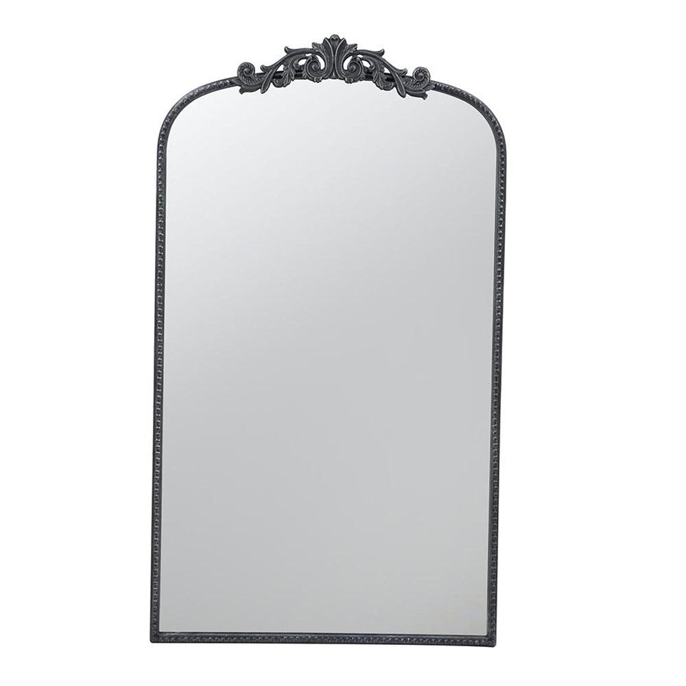 Black Arch Iron Framed Accent Mirror - 42-inch