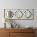 Gold Iron Framed Accent Mirror - 16-inch