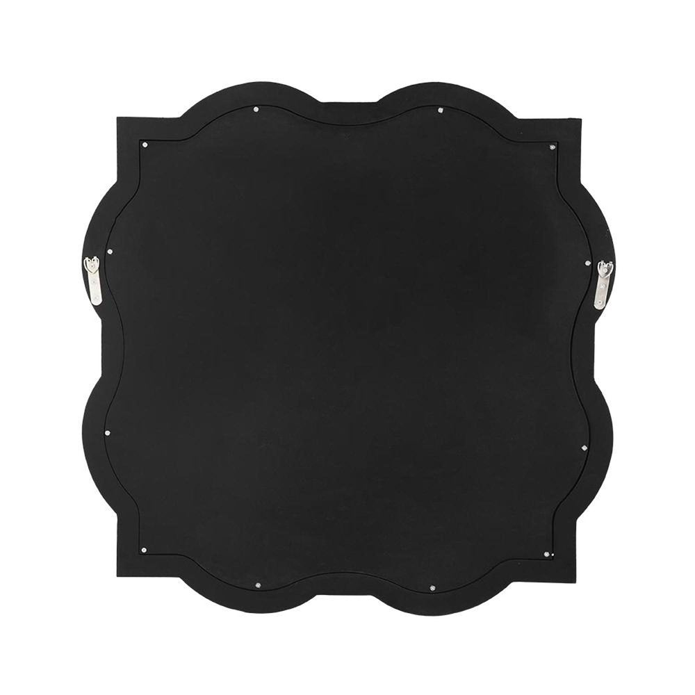 Clear Scalloped Glass Framed Accent Mirror - 32-inch