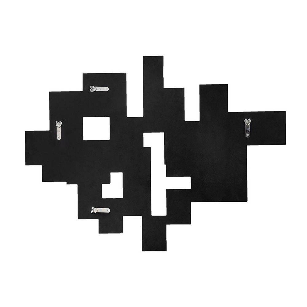 Clear Abstract Glass Contemporary Panels Unframed Accent Mirror - 30-inch