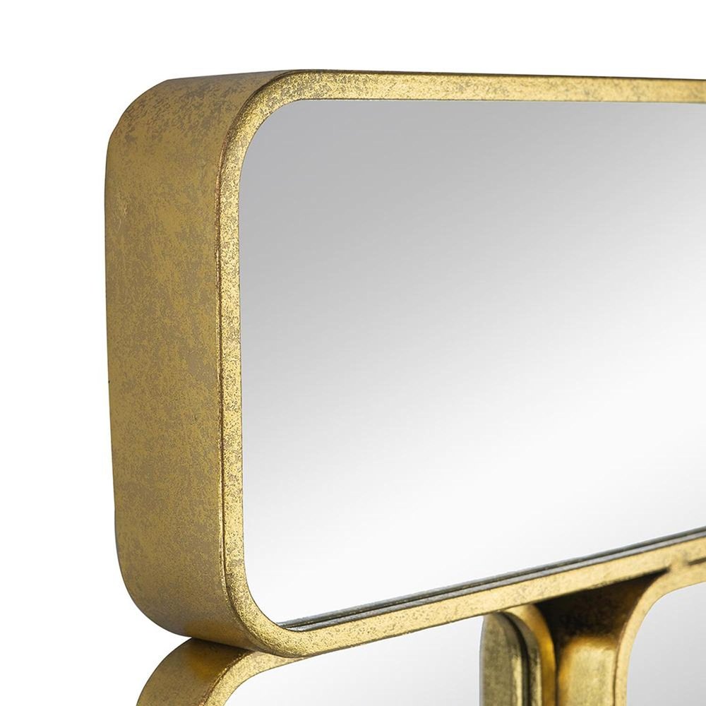 Gold Iron Framed Accent Mirror - 32-inch