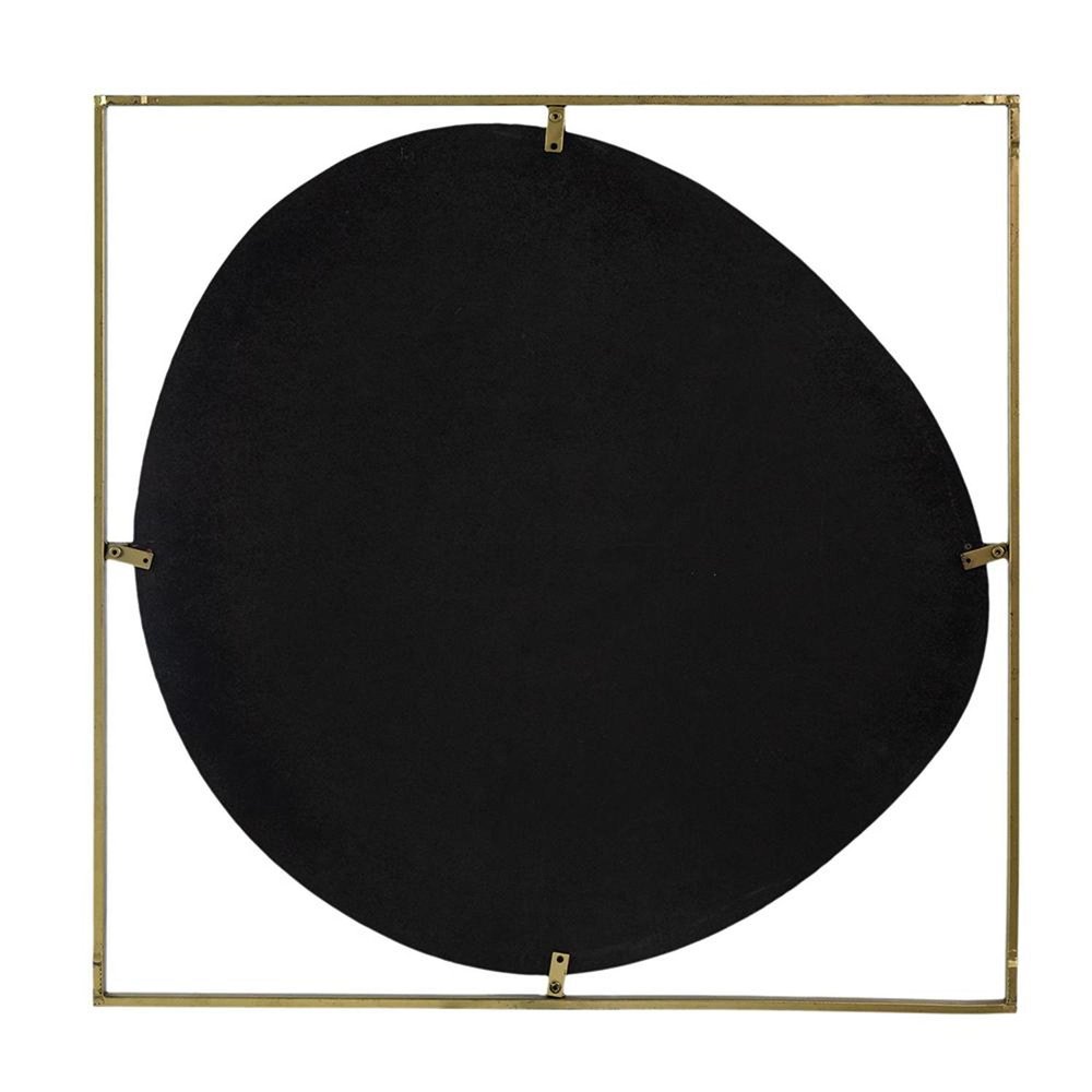 Gold Square Iron Framed Accent Mirror - 32-inch