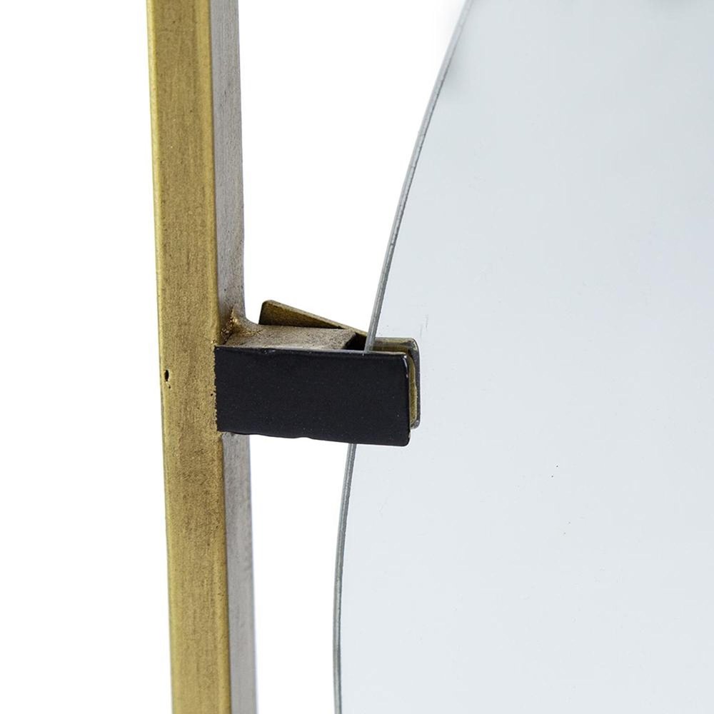 Gold Square Iron Framed Accent Mirror - 32-inch