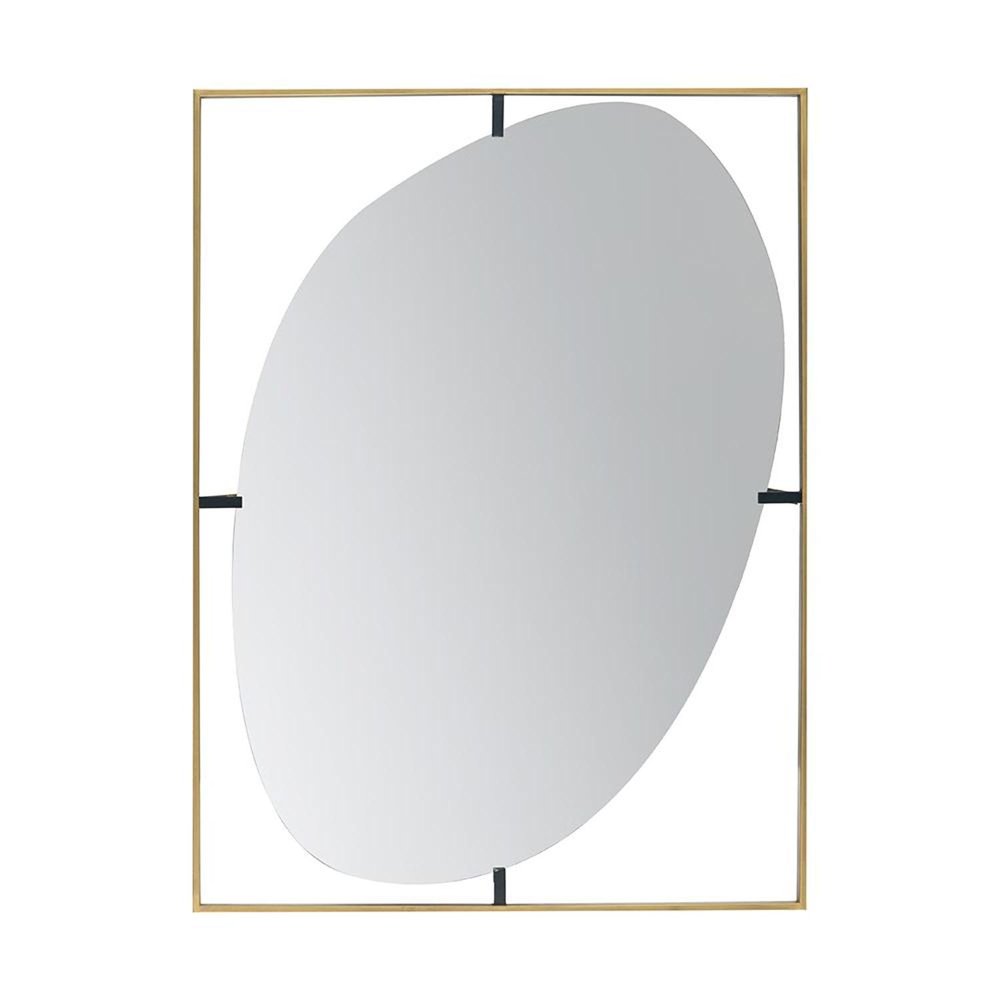 Gold Iron Framed Accent Mirror - 40-inch