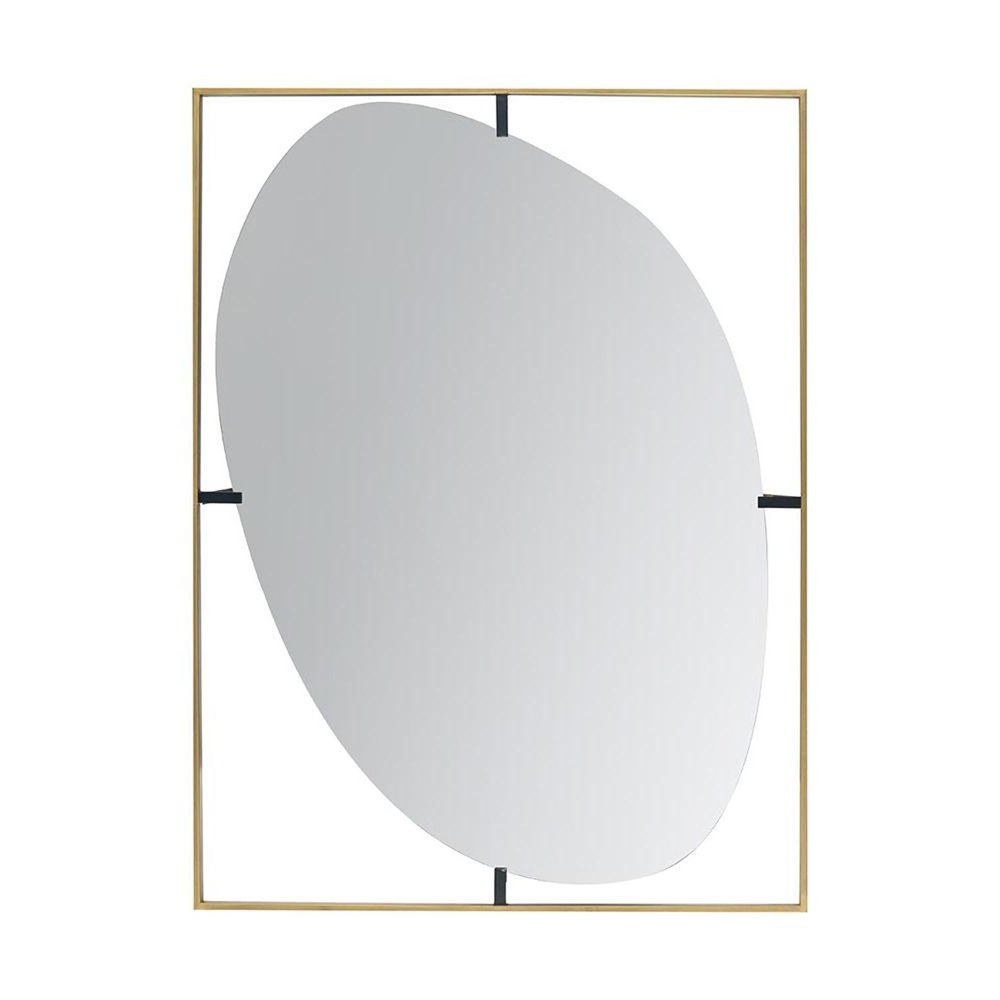 Gold Iron Framed Accent Mirror - 40-inch