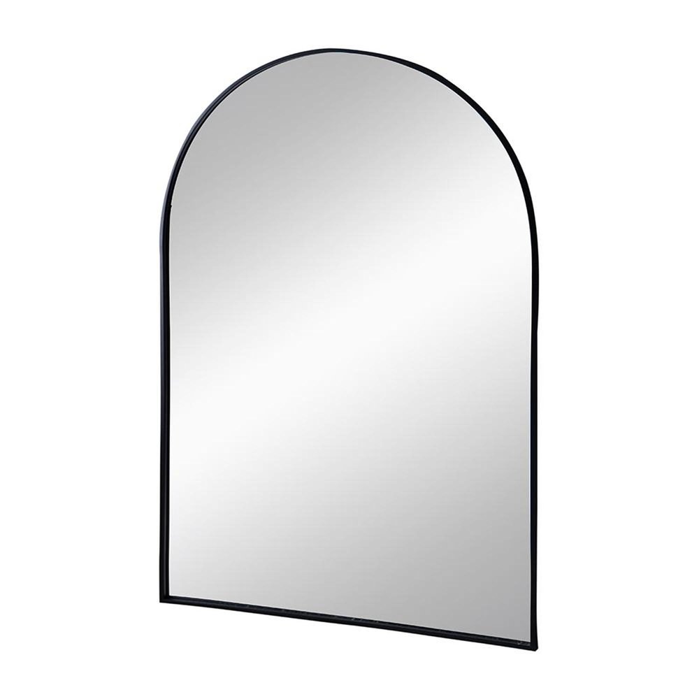 Black Arch Metal Framed Accent Mirror - 36-inch