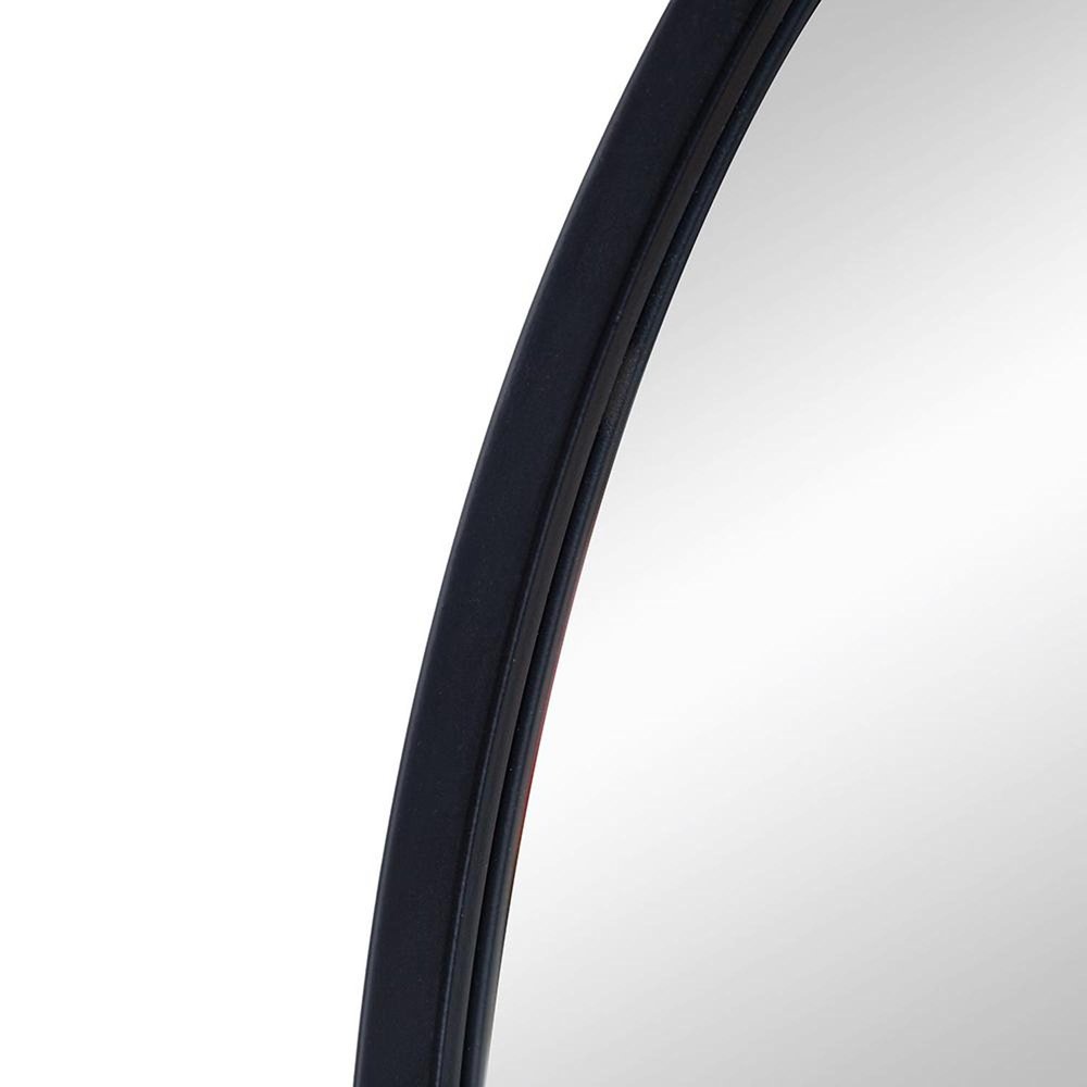 Black Arch Metal Framed Accent Mirror - 36-inch