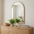 Gold Arch Iron Framed Accent Mirror - 36-inch