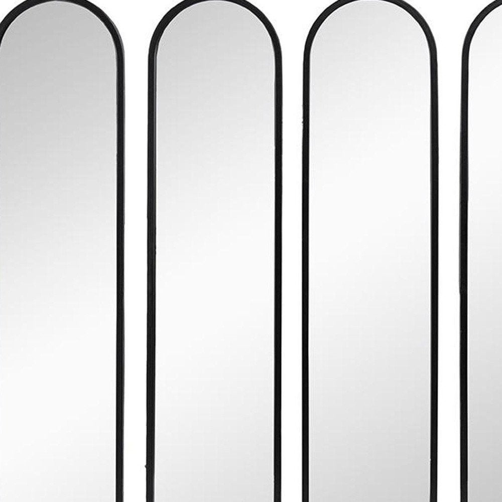 Black Square Iron Framed Accent Mirror - 36-inch