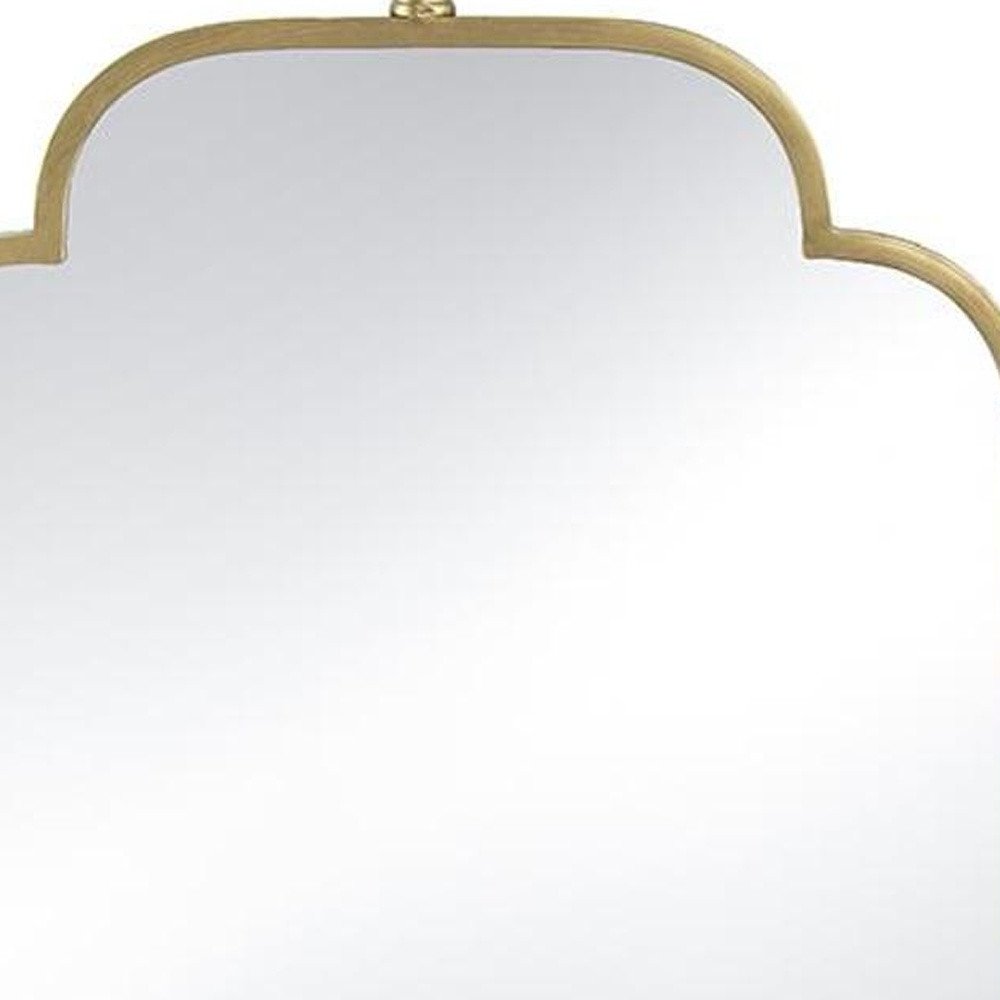 Gold Novelty Iron Framed Accent Mirror - 36-inch