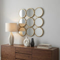Gold Square Iron Framed Accent Mirror - 27-inch