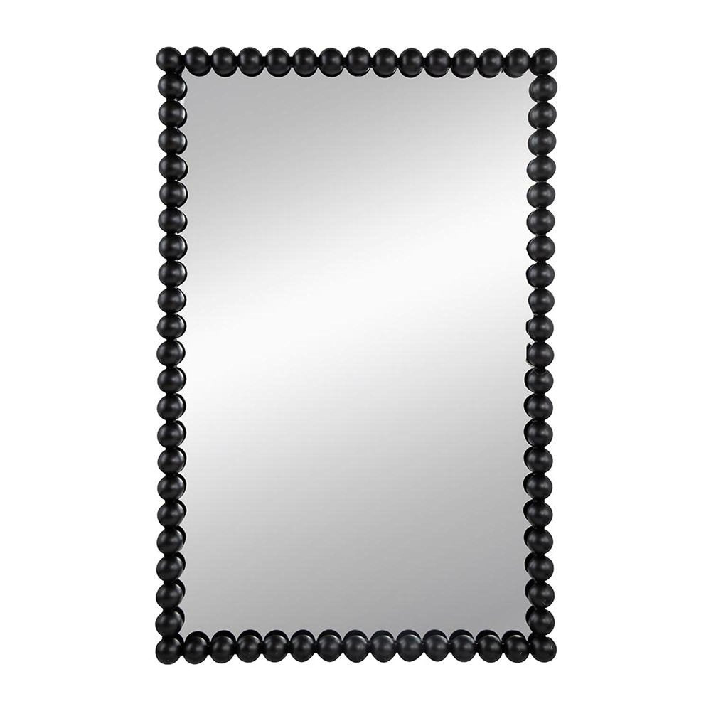 Black Iron Framed Accent Mirror - 36-inch