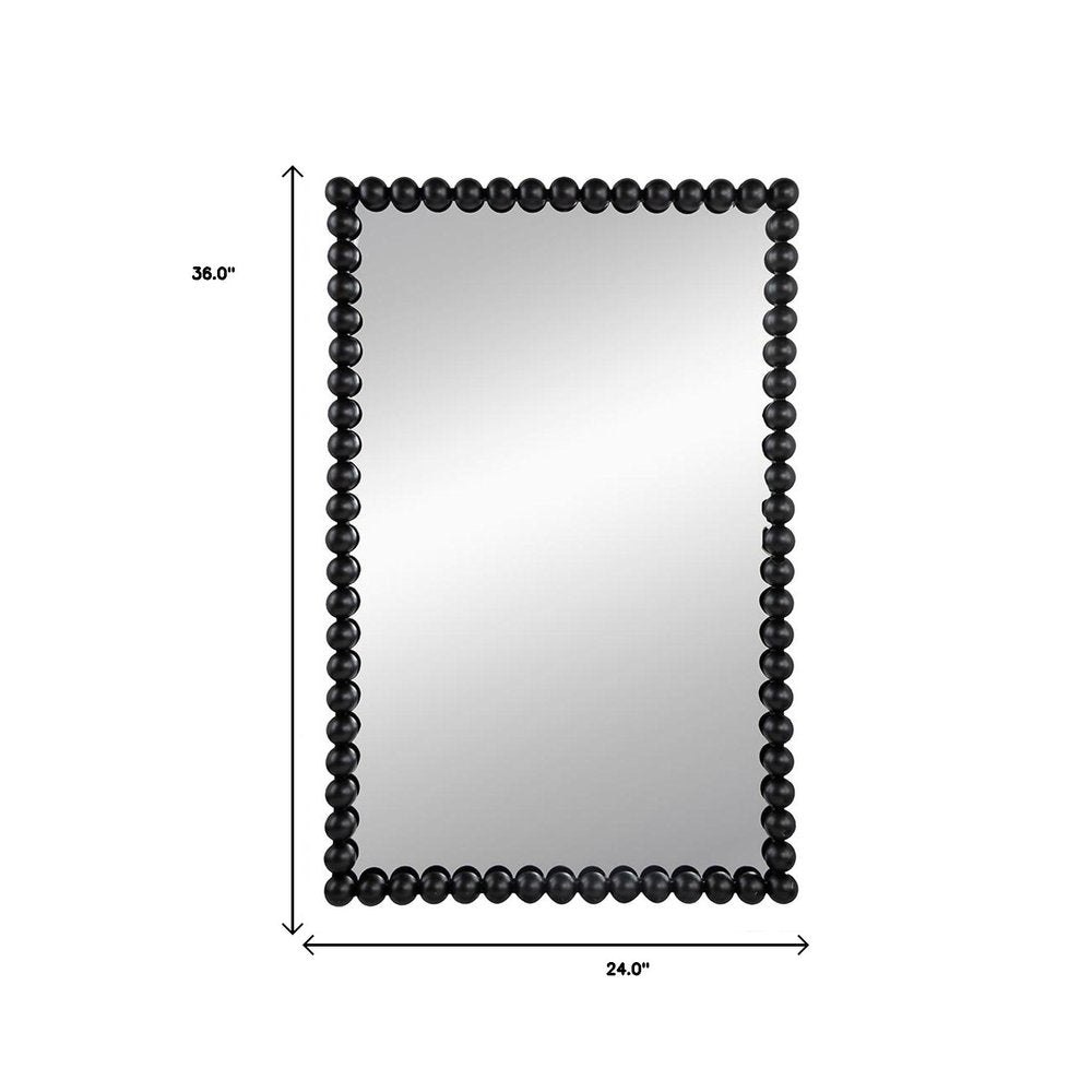 Black Iron Framed Accent Mirror - 36-inch