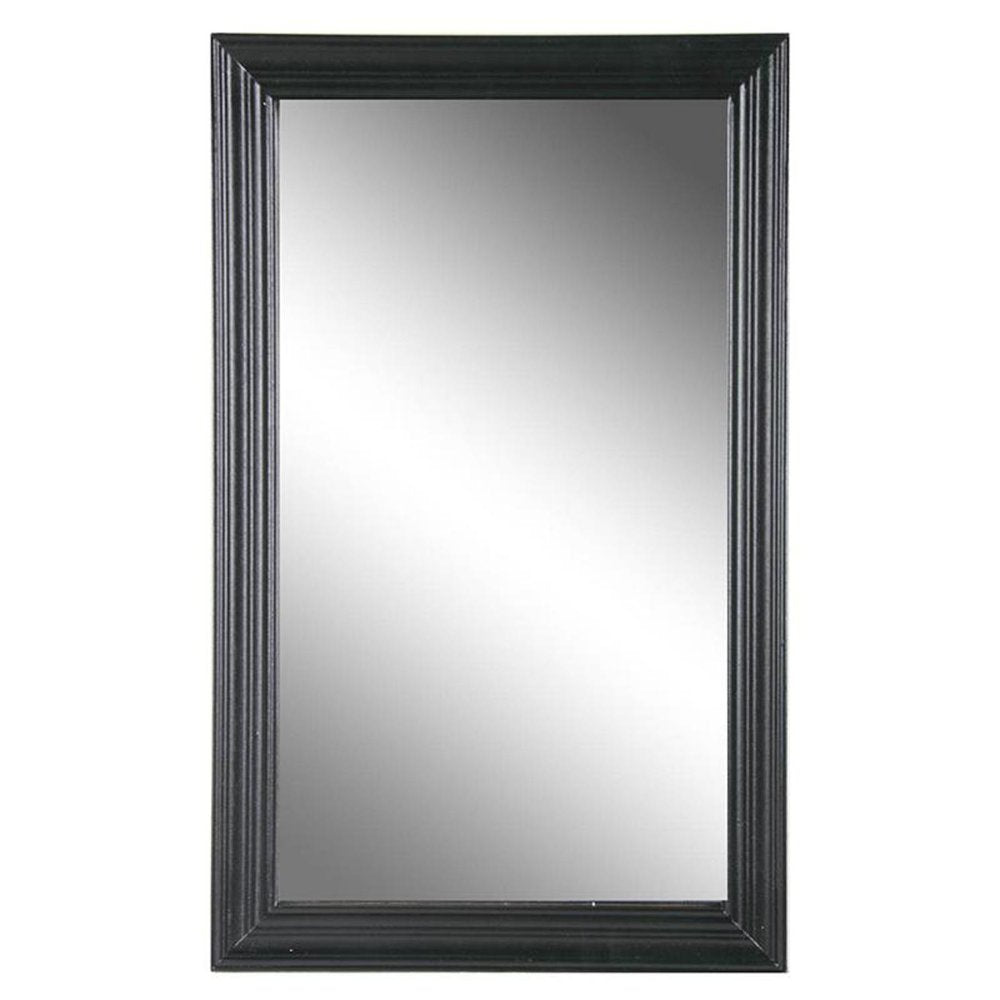 Black Beveled Lines Framed Accent Mirror - 26-inch