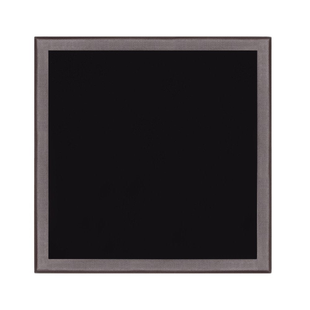 Black Square Glass Outdoor Side Table - 18-inch