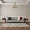 Light Gray Linen Sleeper Sofa with Toss Pillows - 90-inch