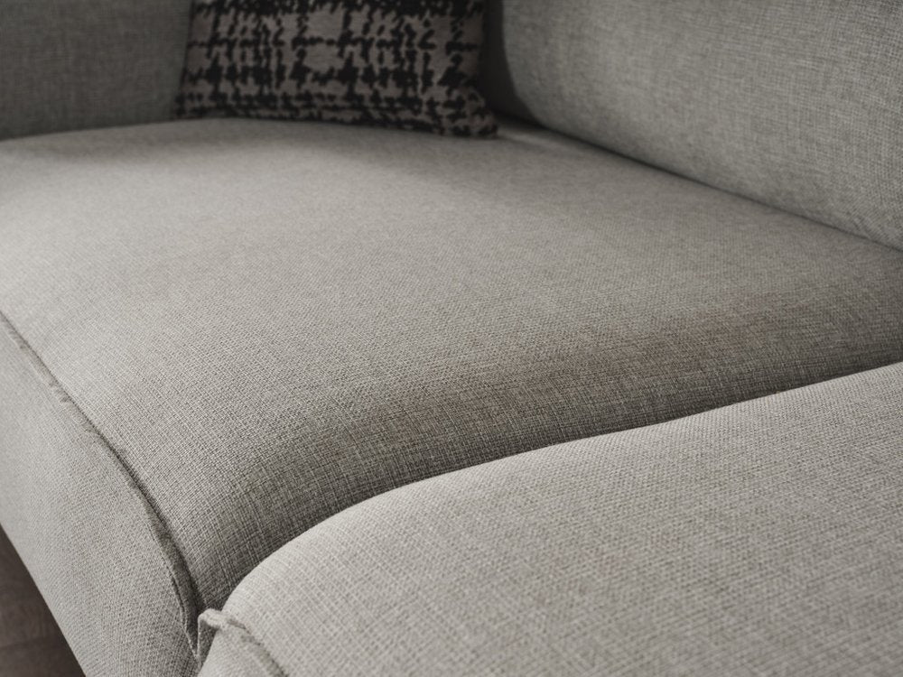 Light Gray Linen Sleeper Sofa with Toss Pillows - 90-inch