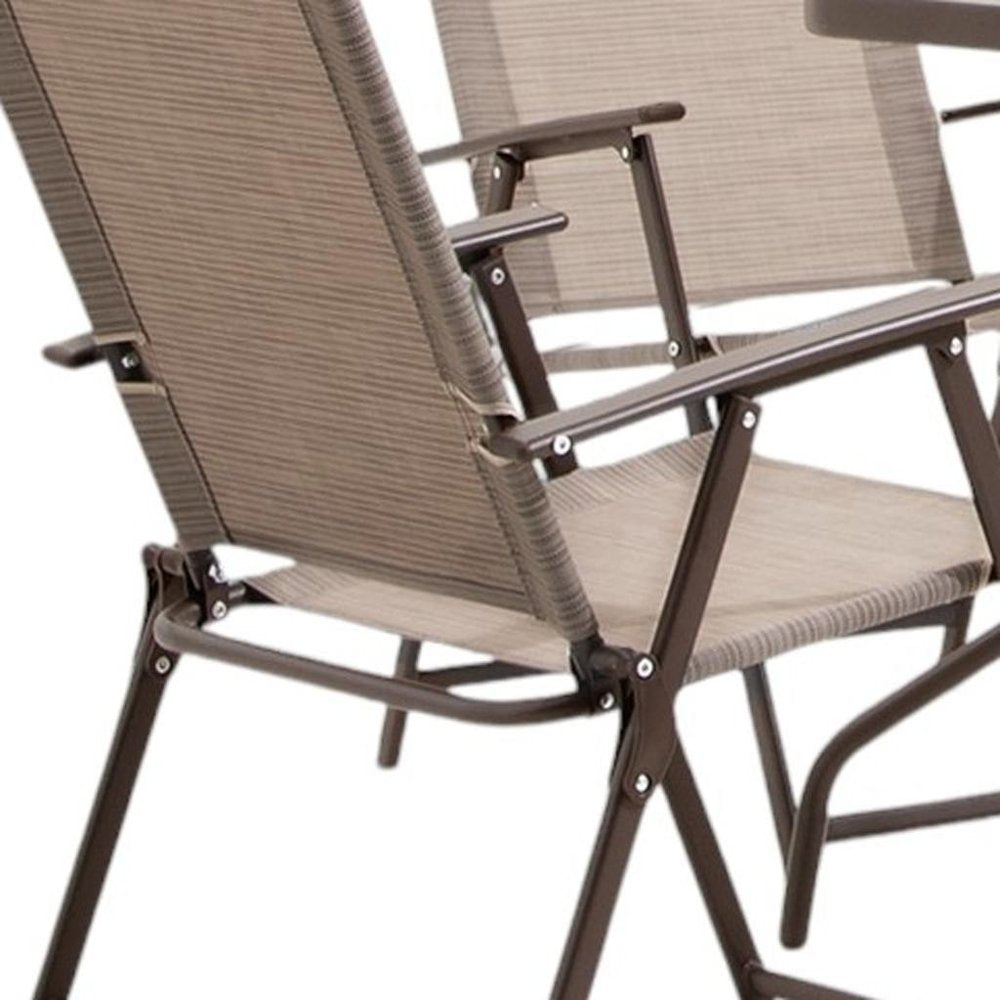 Six Piece Clear and Brown Square Glass Dining Set with Four Chairs
