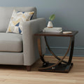 Black and Brown End Table - 23-inch