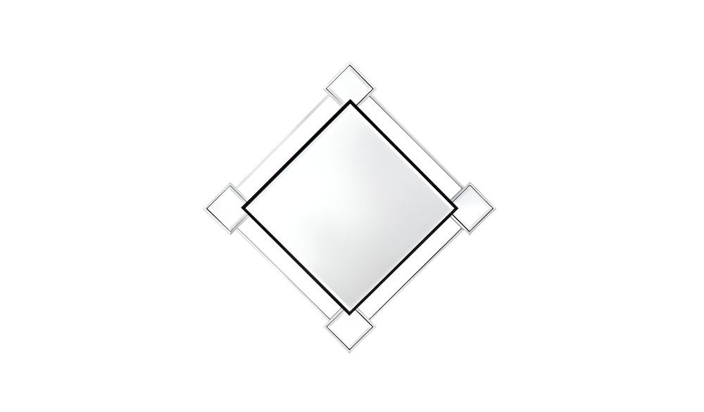Gray and Black Abstract Metal Framed Accent Mirror - 45-inch