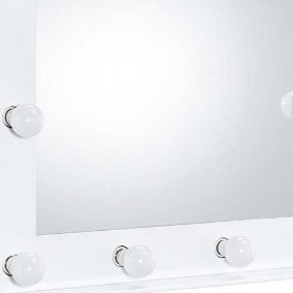 White Metal Framed Mounted Accent Mirror - 26-inch