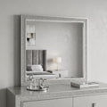Square Wood Framed Mounted Dresser Mirror - 36-inch