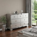 Platinum Solid and Manufactured Wood Seven Drawer Triple Dresser - 57-inch